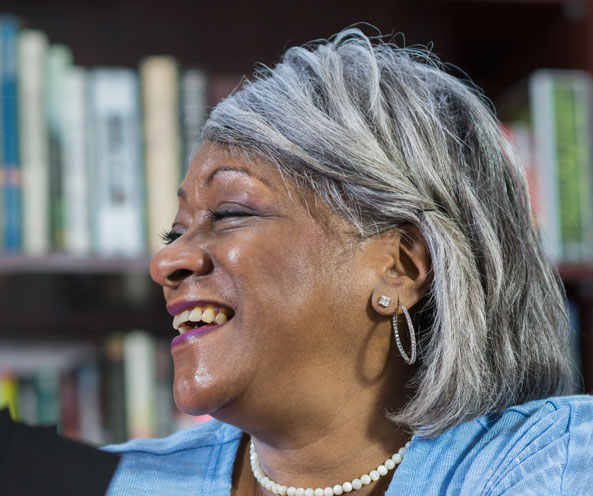 Smiling african american woman